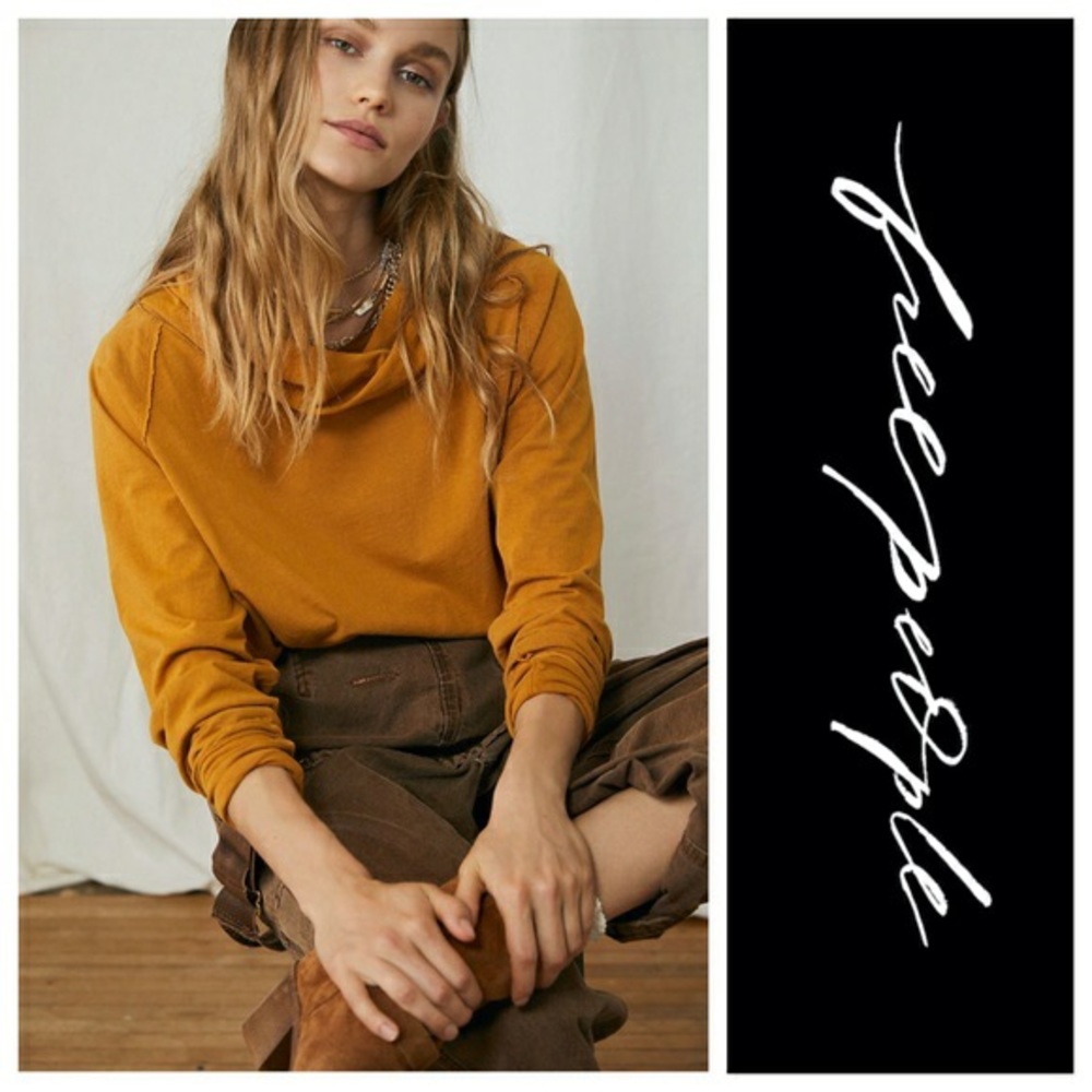 SOLD Free People Don’t You Want Me Cowl Neck Pullover
